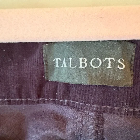 Talbots Women's Classic Black Straight Leg Corduroy Pants - Picture 5 of 7